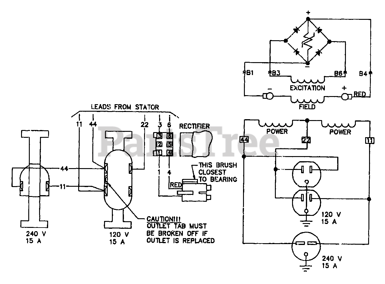 Generac 8871-0 - Generac 4,000 Watt Portable Generator Wiring Diagram