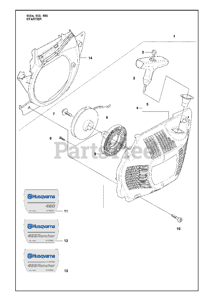 Husqvarna 455 RANCHER Husqvarna Chainsaw (200910) Starter Parts