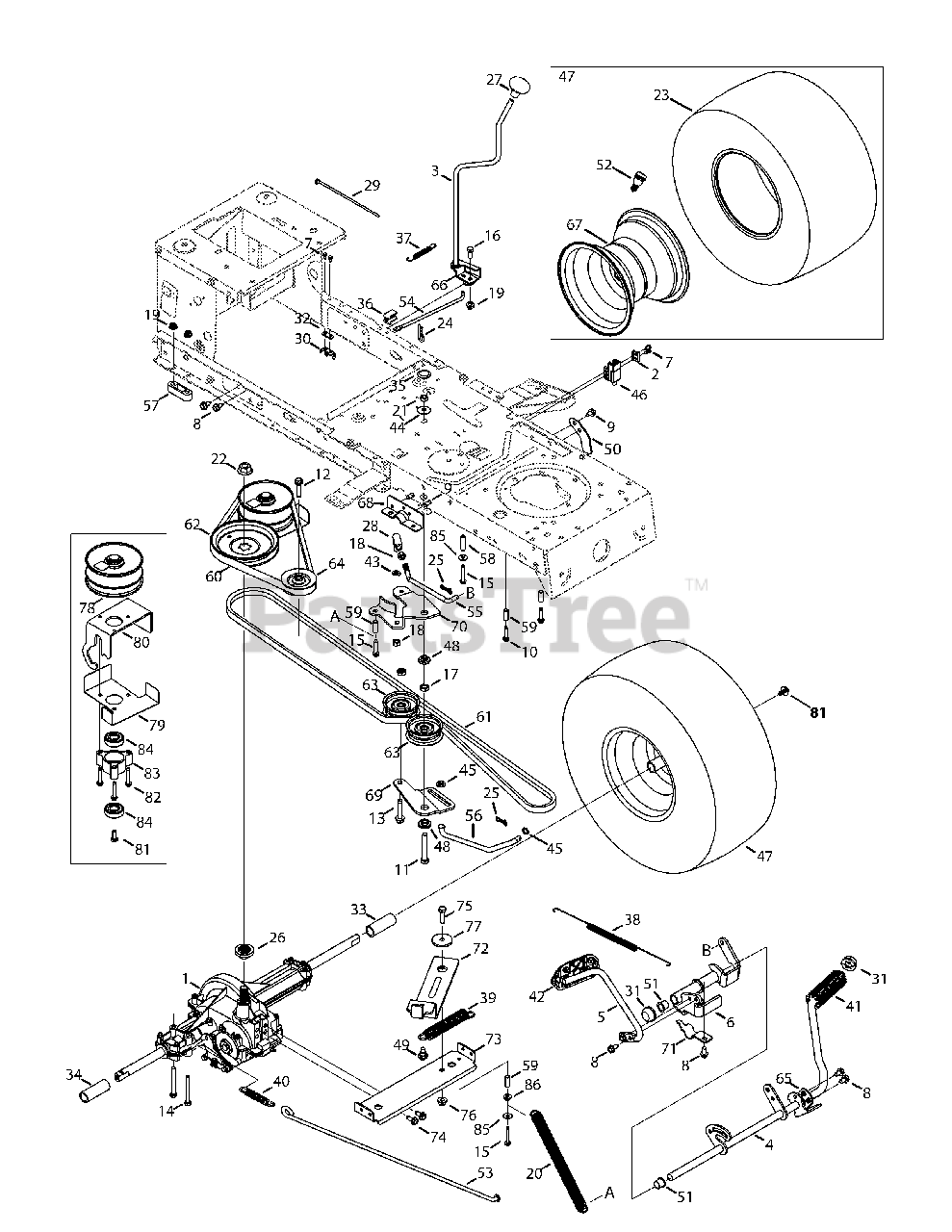 Craftsman 247.203723 13A278XS099 Craftsman T1200 Lawn Tractor 2015 Drive Rear Axle Parts Lookup with Diagrams PartsTree