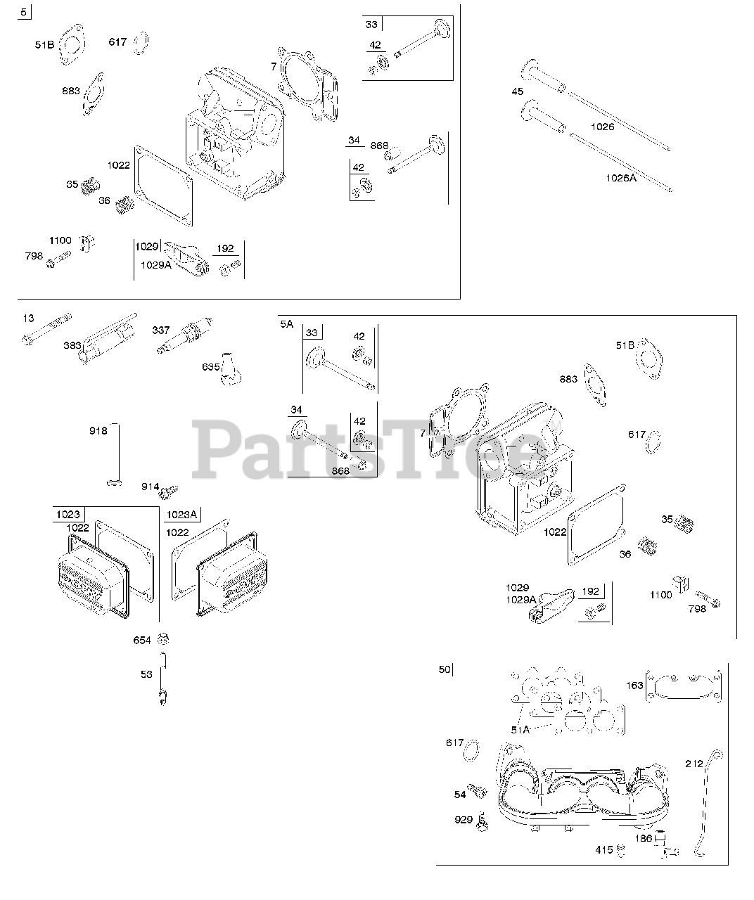 Briggs & Stratton 44R8770001G1 Briggs & Stratton Vertical Engine Cylinder Head, Rocker Arm