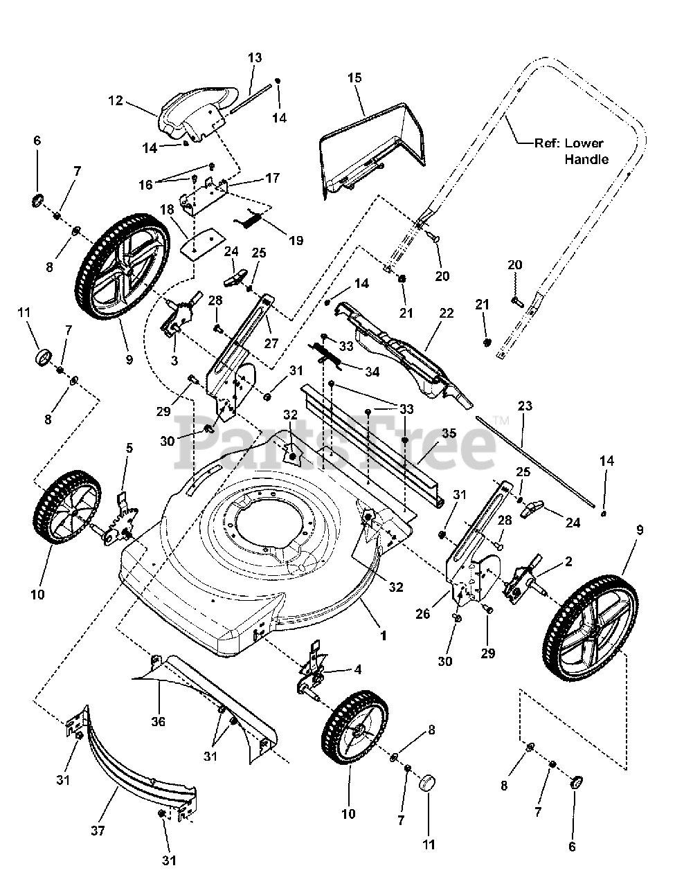 Murray M2265HW (7800454) Murray 22" WalkBehind Mower (2010) Deck