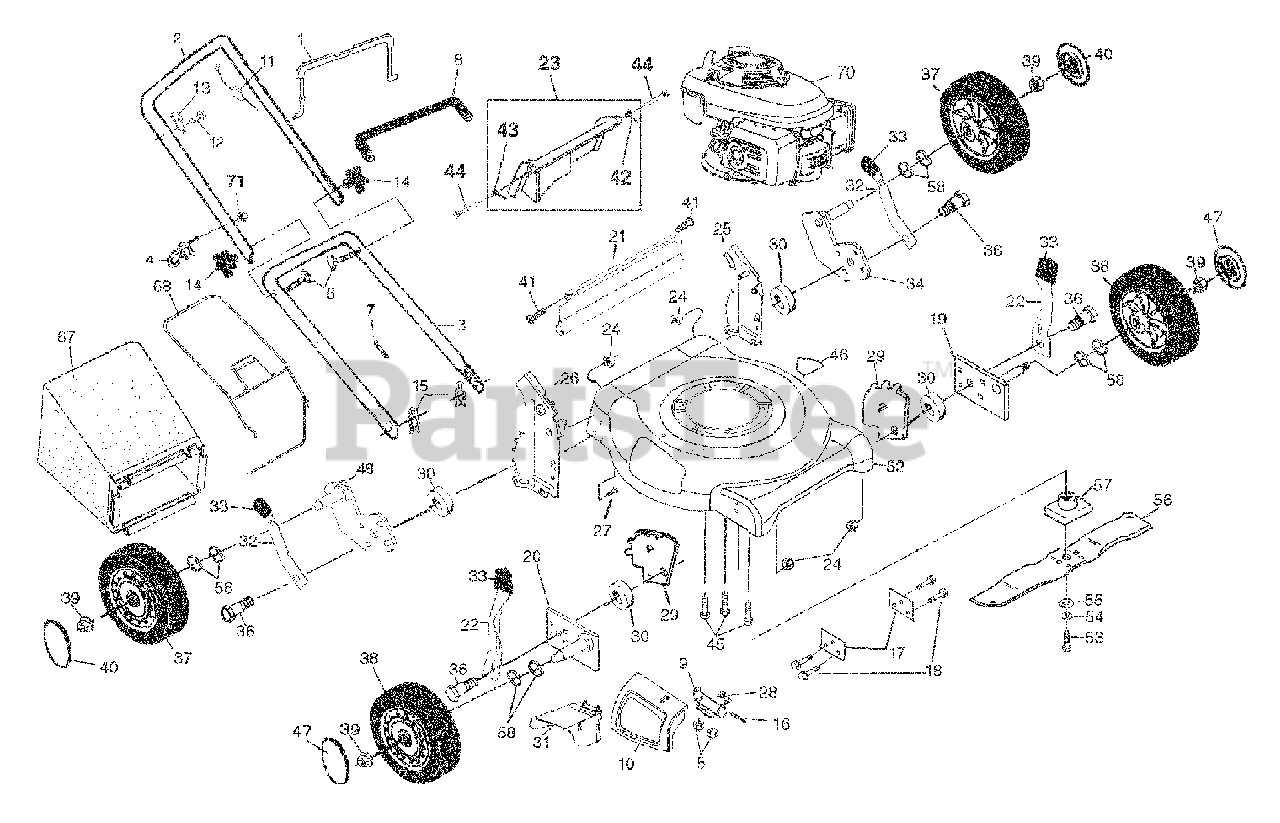 Husqvarna 5521 Cm 954223487 A Husqvarna 21 Walk Behind Mower 2002