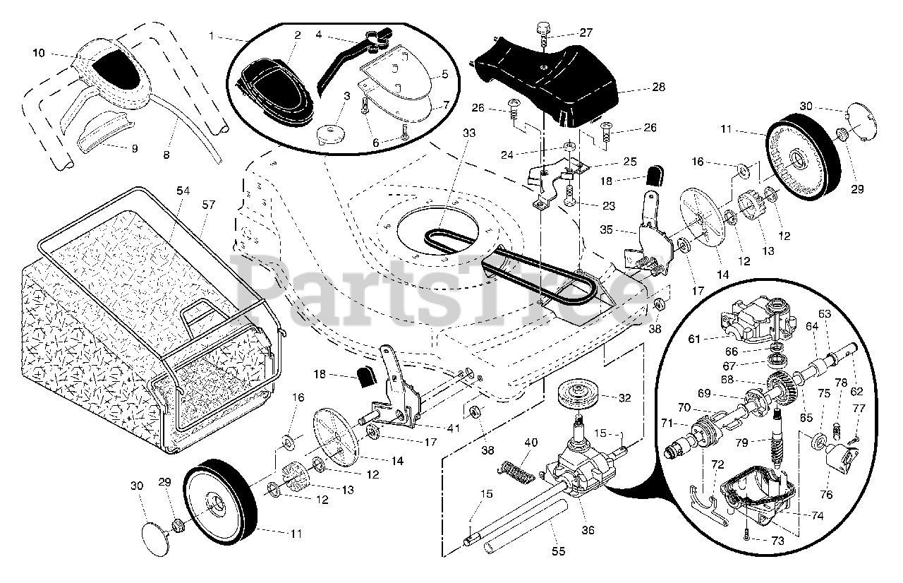 Sears craftsman shop lawn mower parts