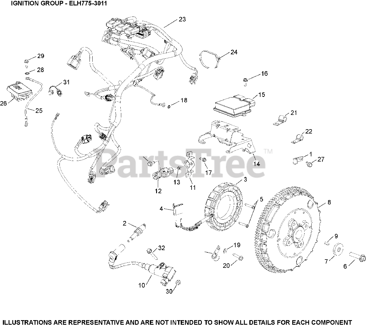 Kohler ELH775-3011 - Kohler Aegis EFI Engine, Made for OD&G, 30hp, 22