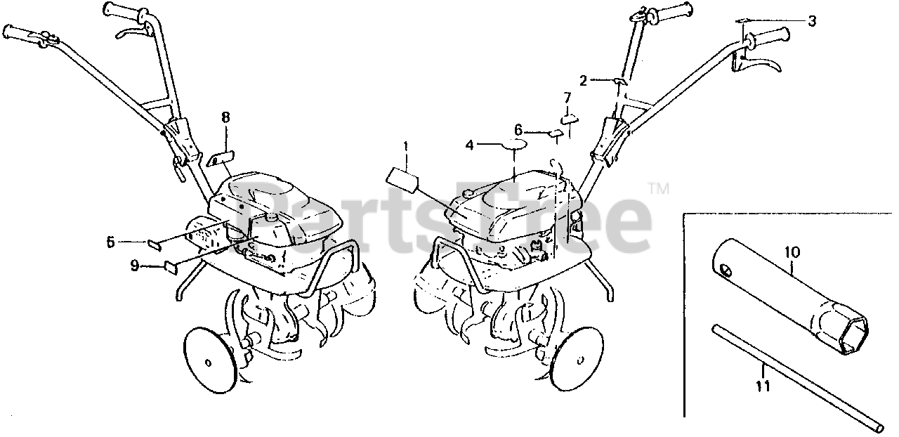Honda F200 A (F200) Honda Tiller, Made in Japan (SN F2002000003