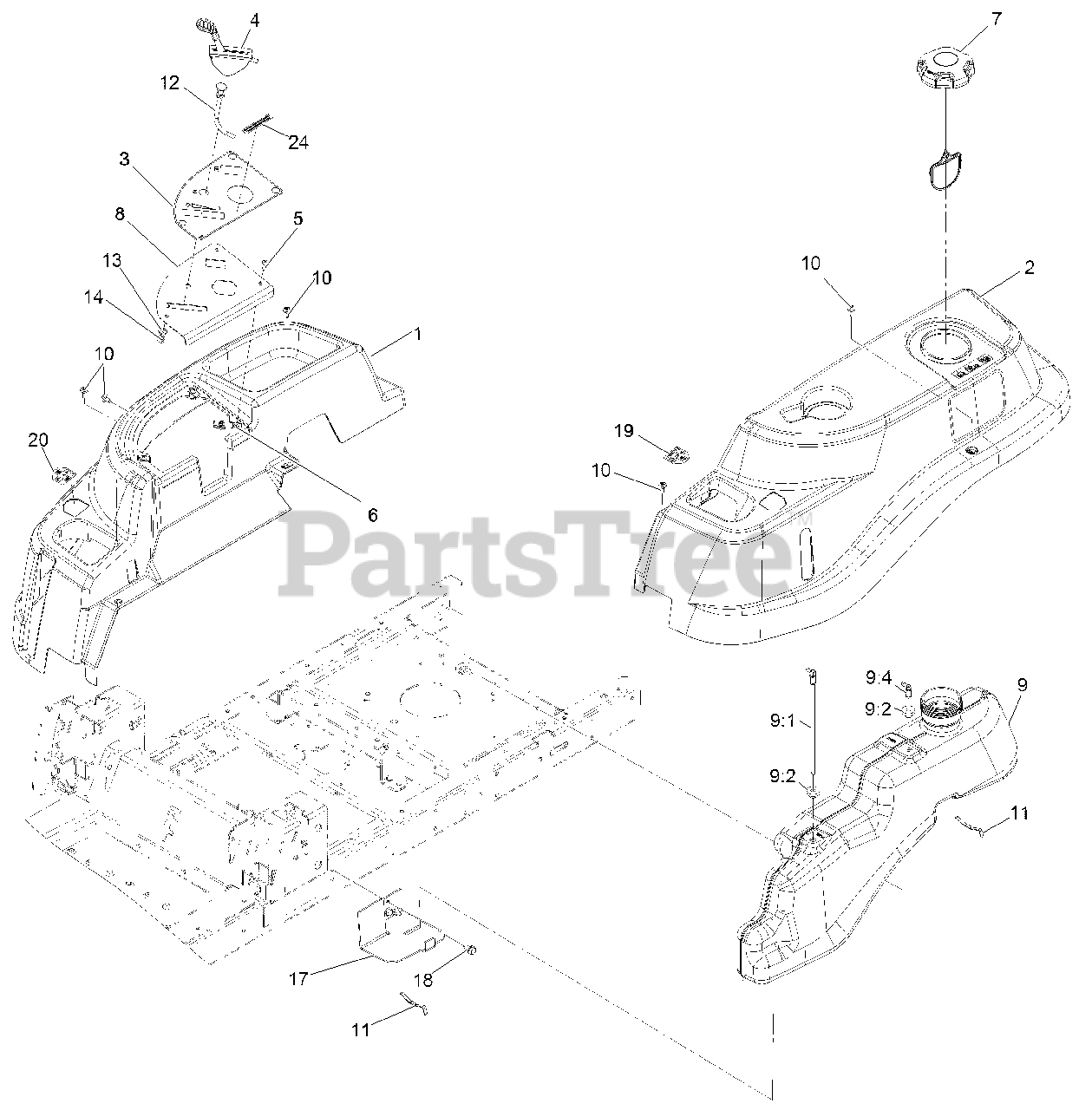 Exmark QTS708GEM50200 Exmark 50" Quest SSeries ZeroTurn Mower