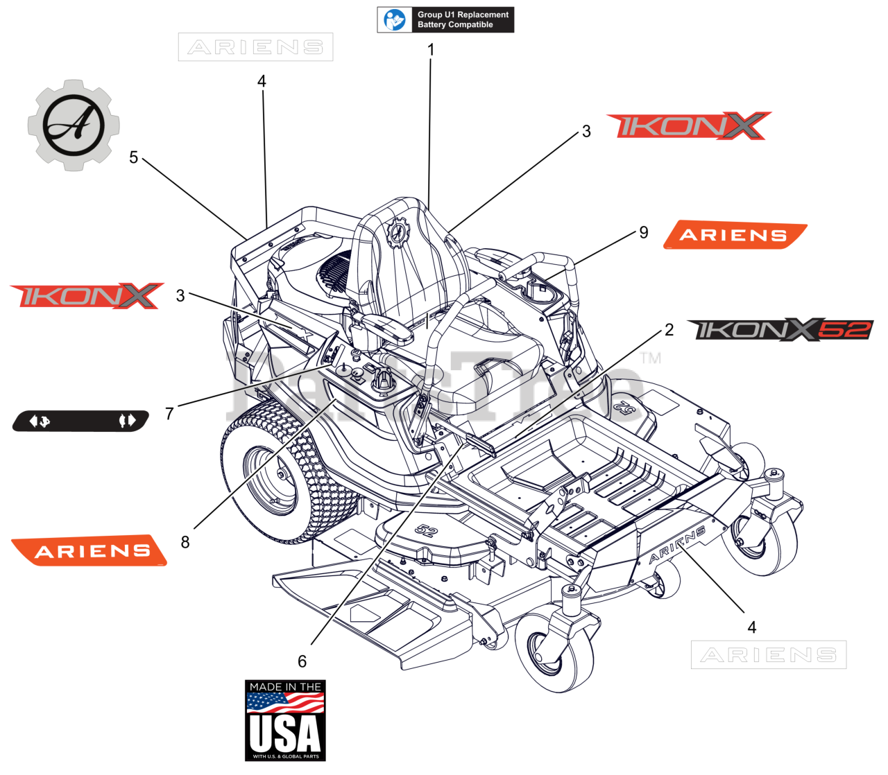 Ariens 915223 Ariens IkonX 52" ZeroTurn Mower, Kawasaki FR (SN