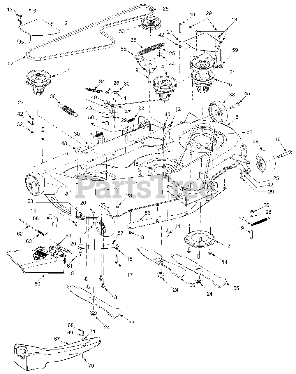 Bolens 14AG808H163 Bolens Garden Tractor (2003) Deck Assembly H Parts