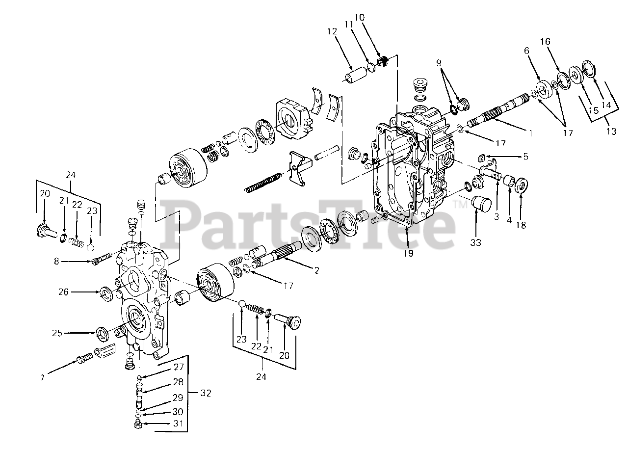 Cub Cadet Parts On The Hydro Pump Diagram For 1720  139