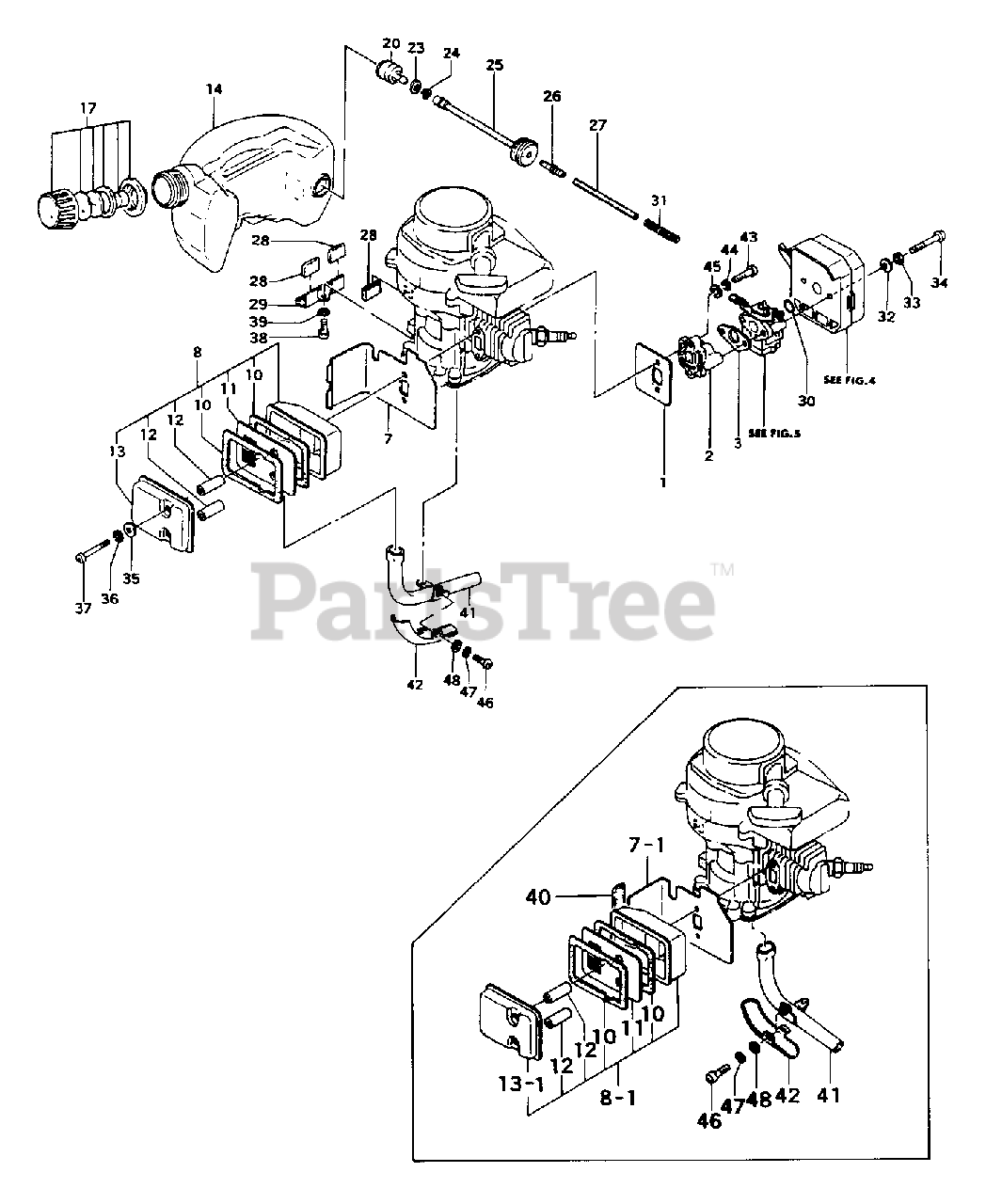 Tanaka THT212 Tanaka Hedge Trimmer Engine Components Parts Lookup
