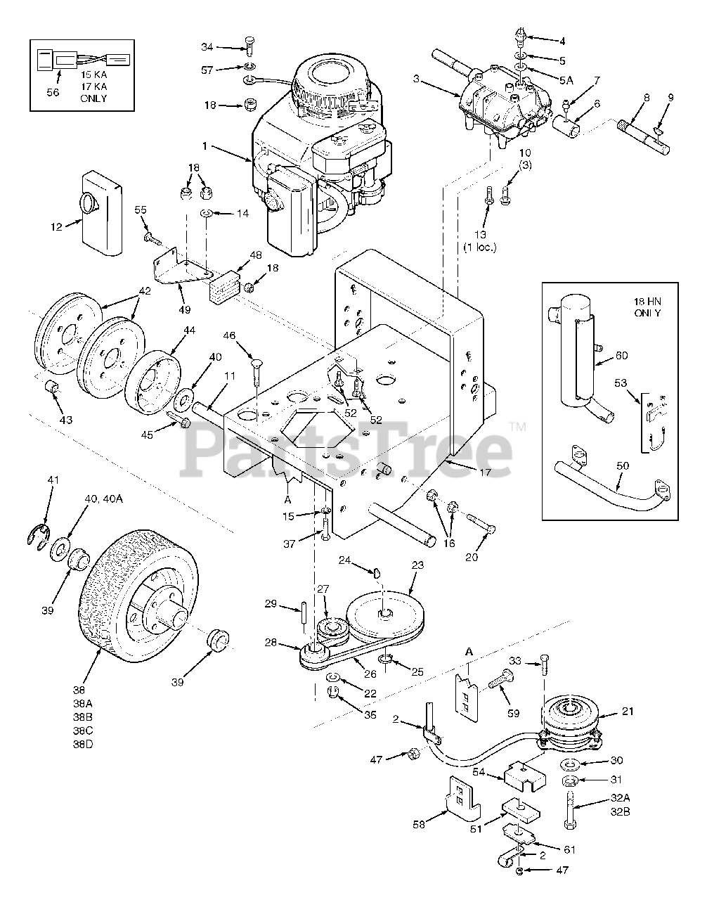 Scag SW48A 15KH Scag 48 Walk Behind Mower 15hp Kohler SN A0600001 A0699999 Engine Deck Parts Lookup with Diagrams PartsTree