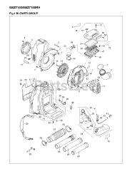RedMax EBZ 7150 RH - RedMax Backpack Blower (SN: 90700101 & Above