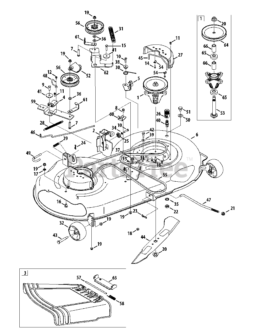 Murray M 2046 13ao785t058 Murray 46 Lawn Tractor 2012 Mower Deck