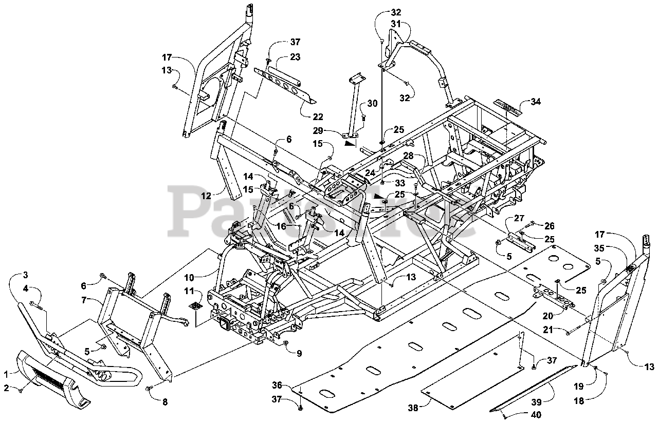 Exmark UTS700AAC00000 Exmark 700S Utility Vehicle (2015) Frame And Related Parts Parts Lookup