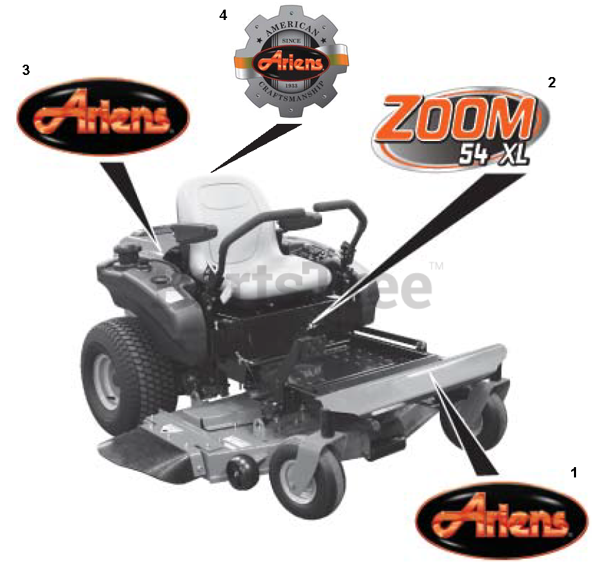 Ariens 915173 Ariens Zoom XL 54" ZeroTurn Mower, 24hp Kohler Courage