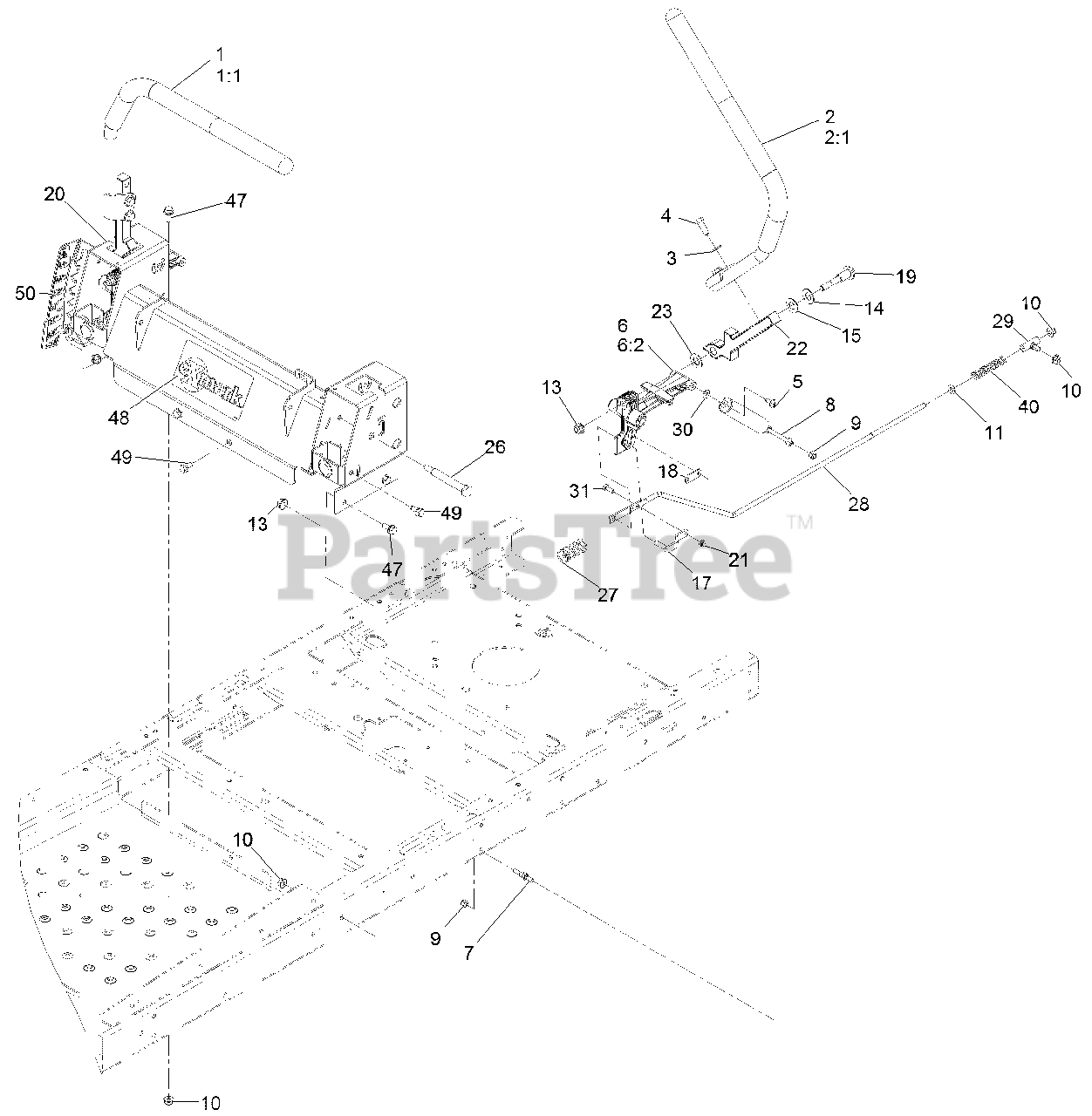 Exmark QTS708GEM50200 Exmark 50" Quest SSeries ZeroTurn Mower