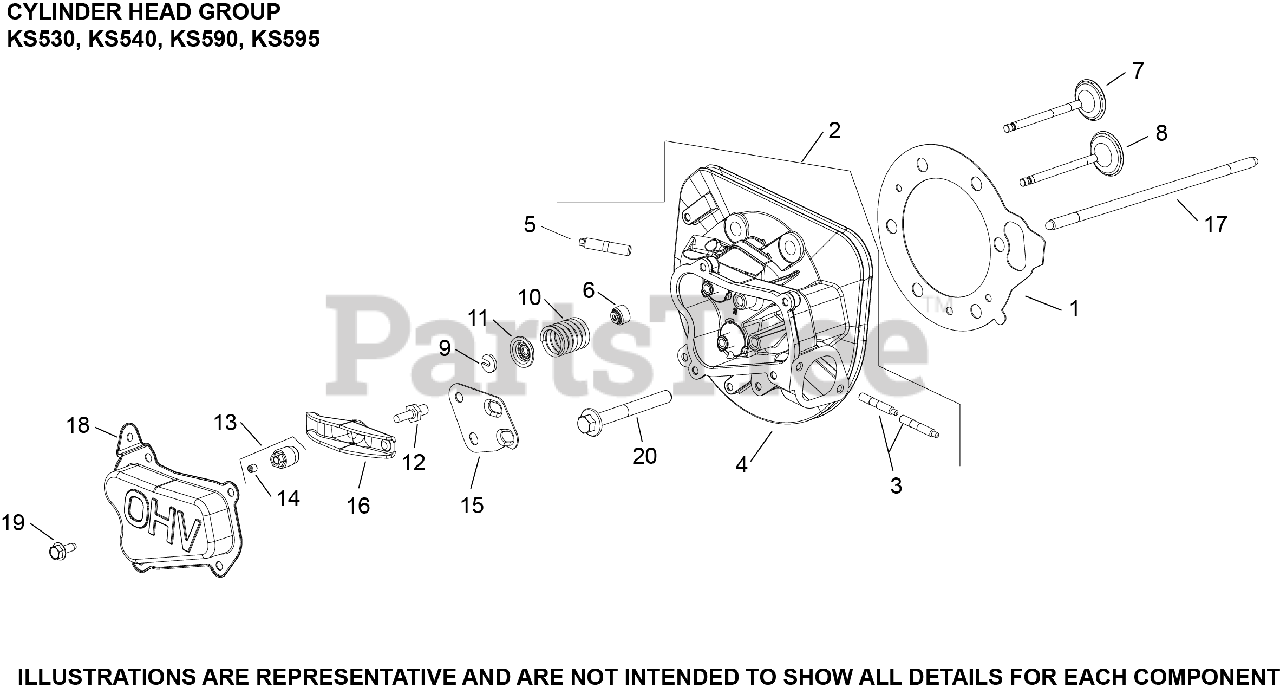 Kohler KS5403011 Kohler 5400 Series Engine, Made for MTD, 18hp, 13
