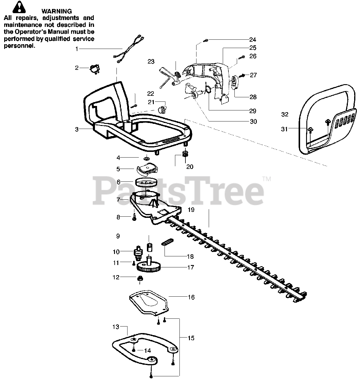 Weed Eater Ght 220 Weed Eater Hedge Trimmer Type 4 Handle And Blade