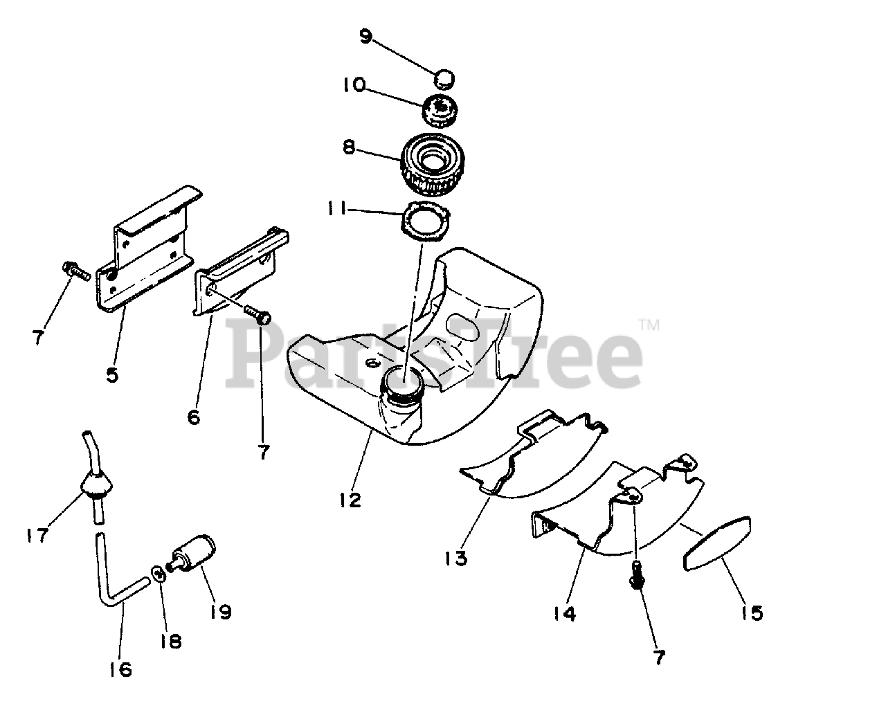 Echo SRM210 AE Echo String Trimmer Fuel System Parts Lookup with