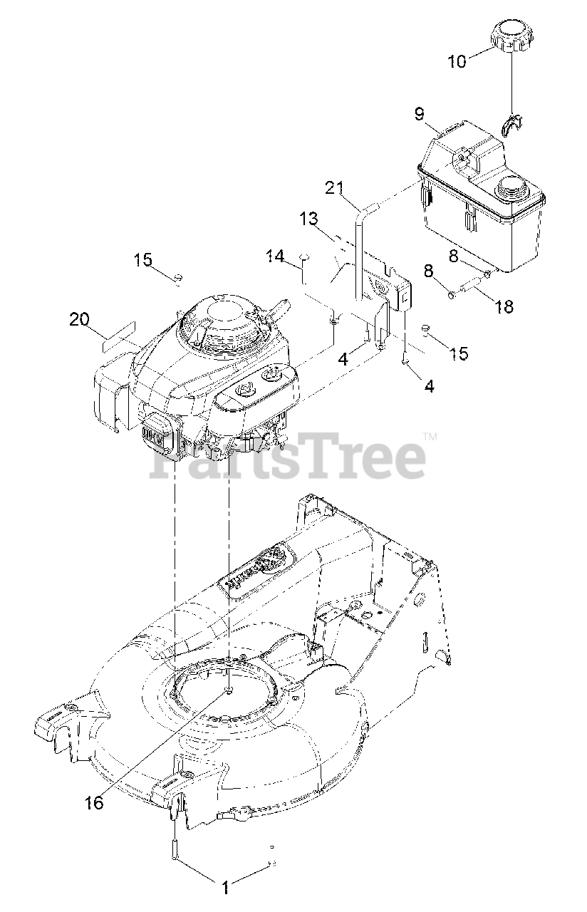 Exmark ECXHN21 Exmark 21" XSeries WalkBehind Mower, Honda GXV (SN 313000000 313999999