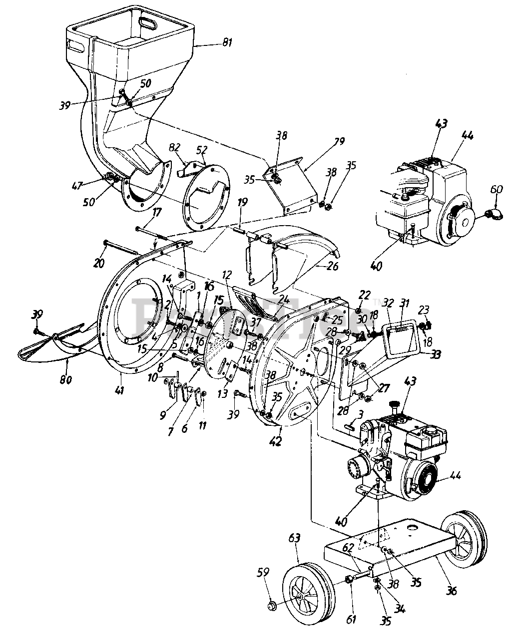 Mtd 5 Hp Chipper Shredder Parts