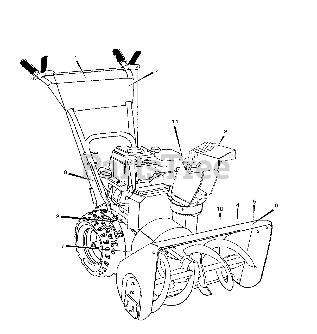 Murray 1695539 Murray 24" Snow Thrower (2008) Decals Parts Lookup
