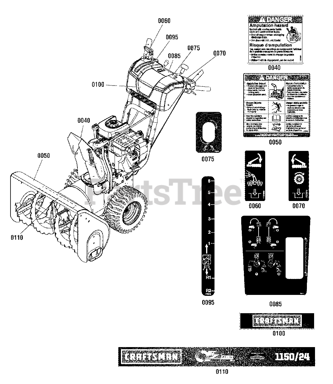 Craftsman C950521240 (1696099) Craftsman 24" Snow Thrower, Canada