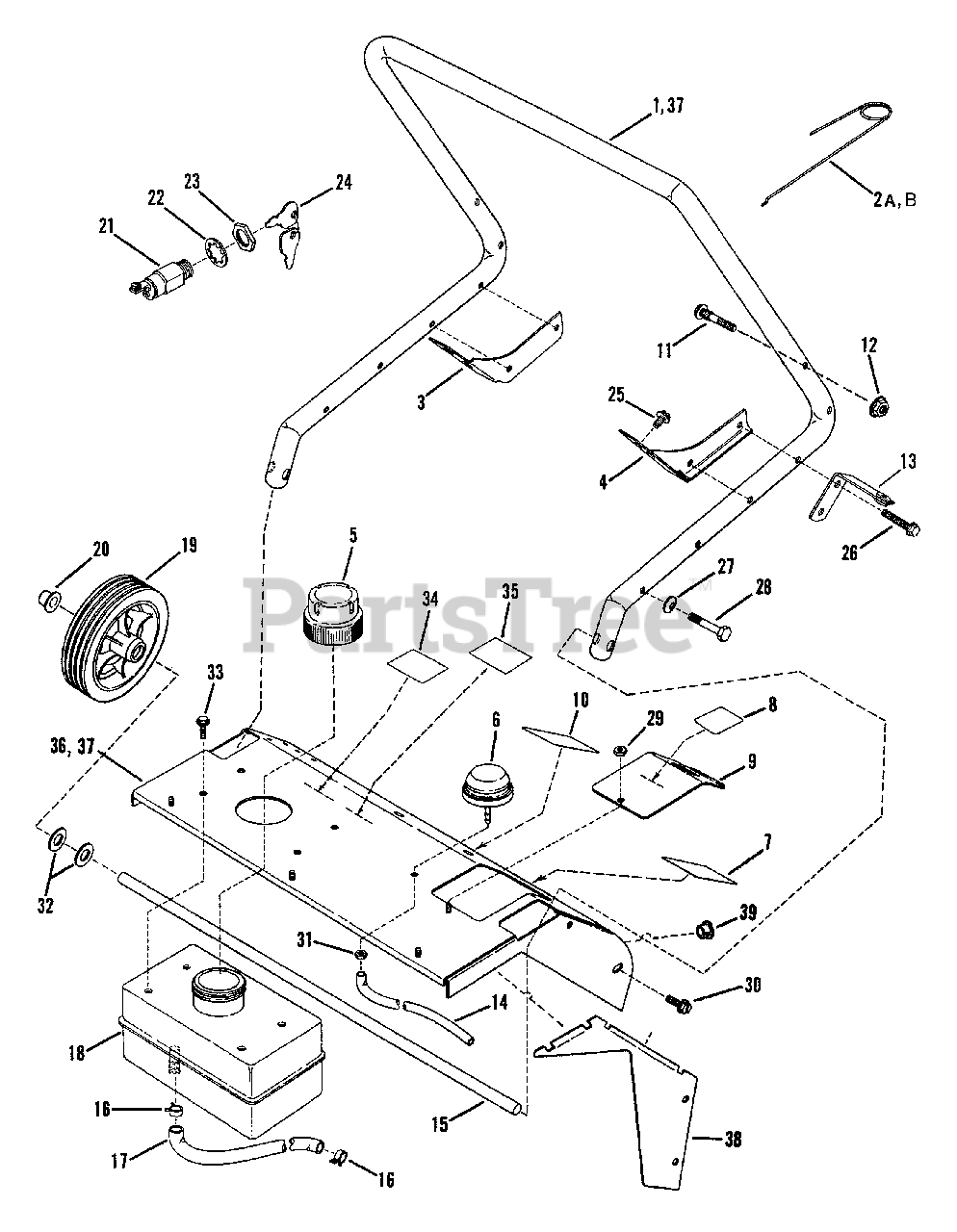 Snapper 3201 (86477) Snapper 20" Snow Thrower, 3hp Control Panel