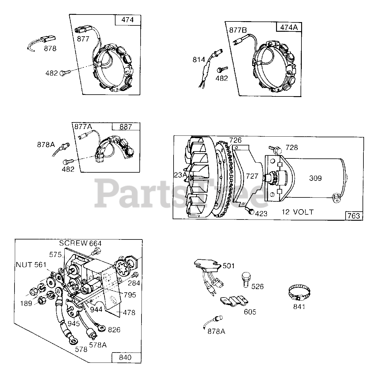 Briggs & Stratton 195432013504 Briggs & Stratton Horizontal Engine