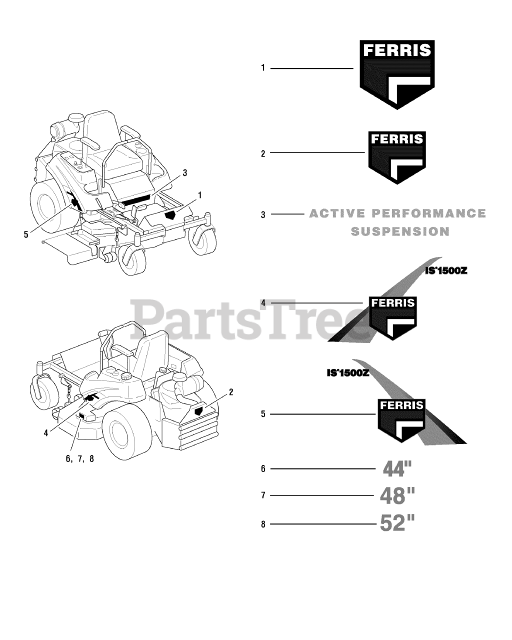 Ferris IS 1500Z (5900616) Ferris IS1500Z Series 52" ZeroTurn Mower