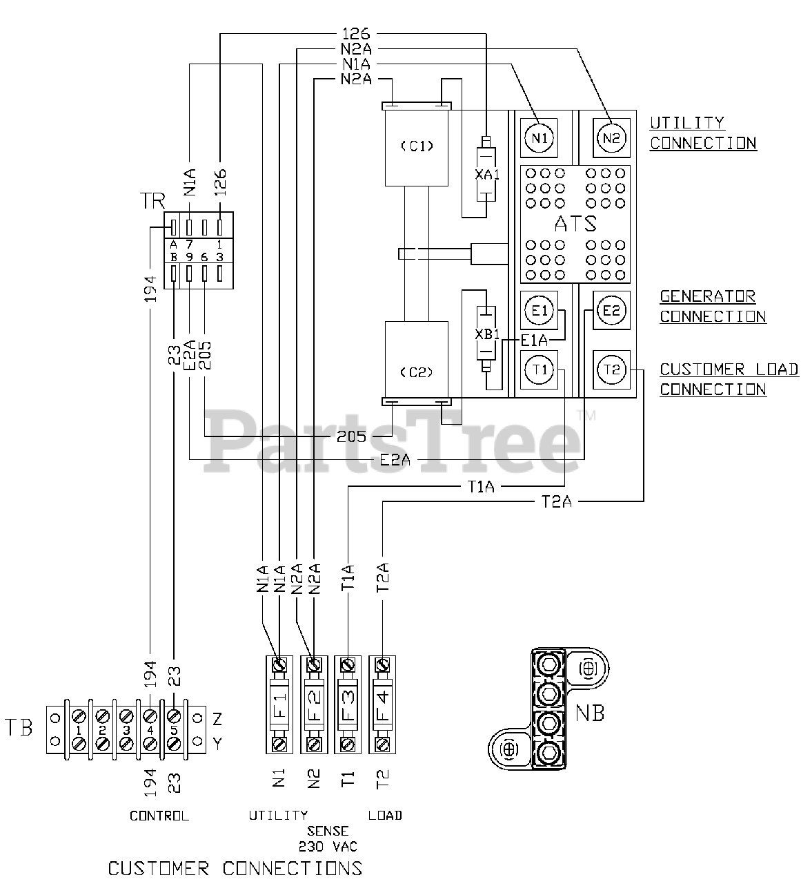 Generac Rtsi100m3 Generac Power Transfer Switch Sn 16 Wiring Diagram 0j91 Parts Lookup With Diagrams Partstree