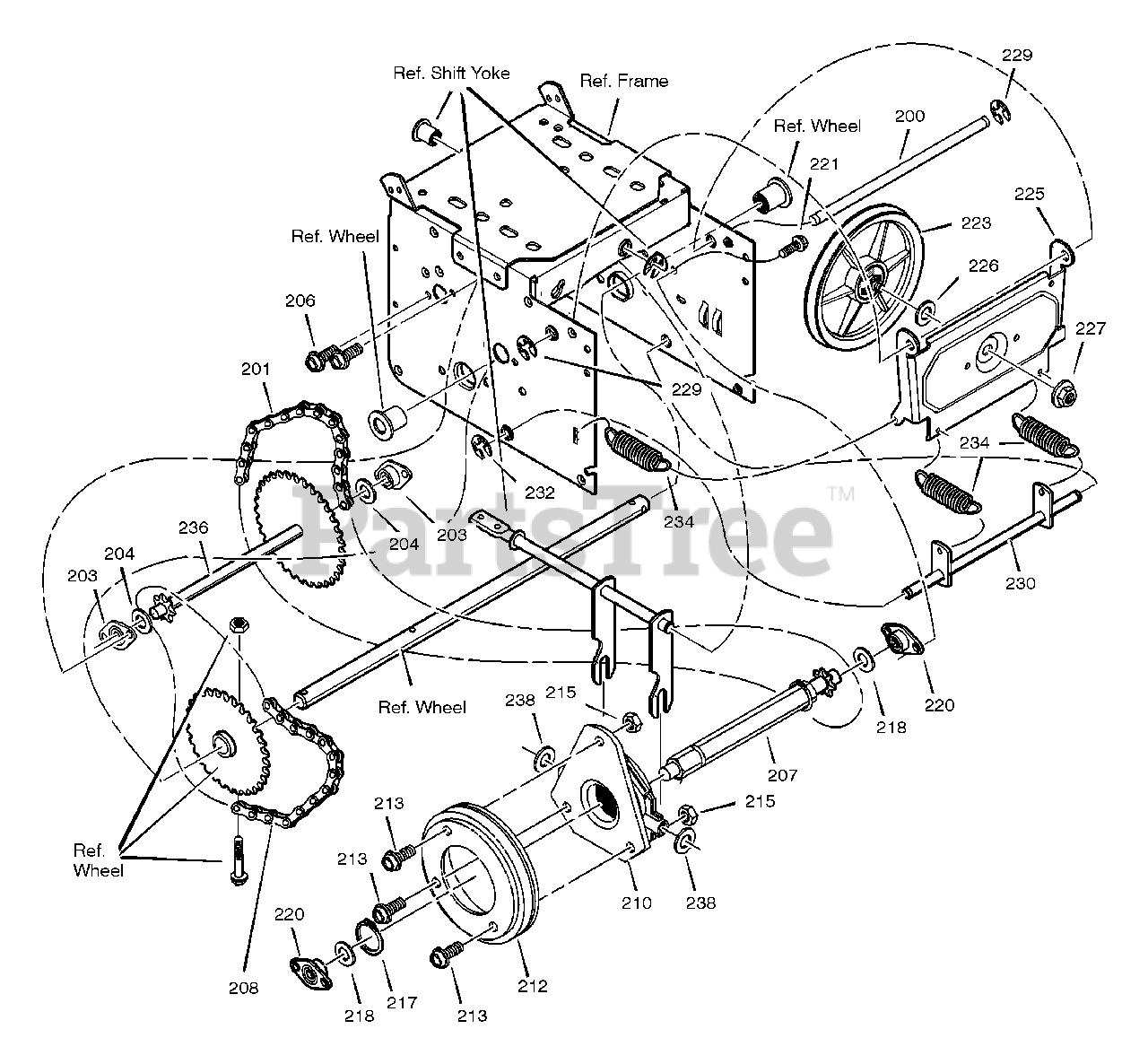 Yard King 627804x89C Yard King 27" Snow Thrower (2001) Drive Parts