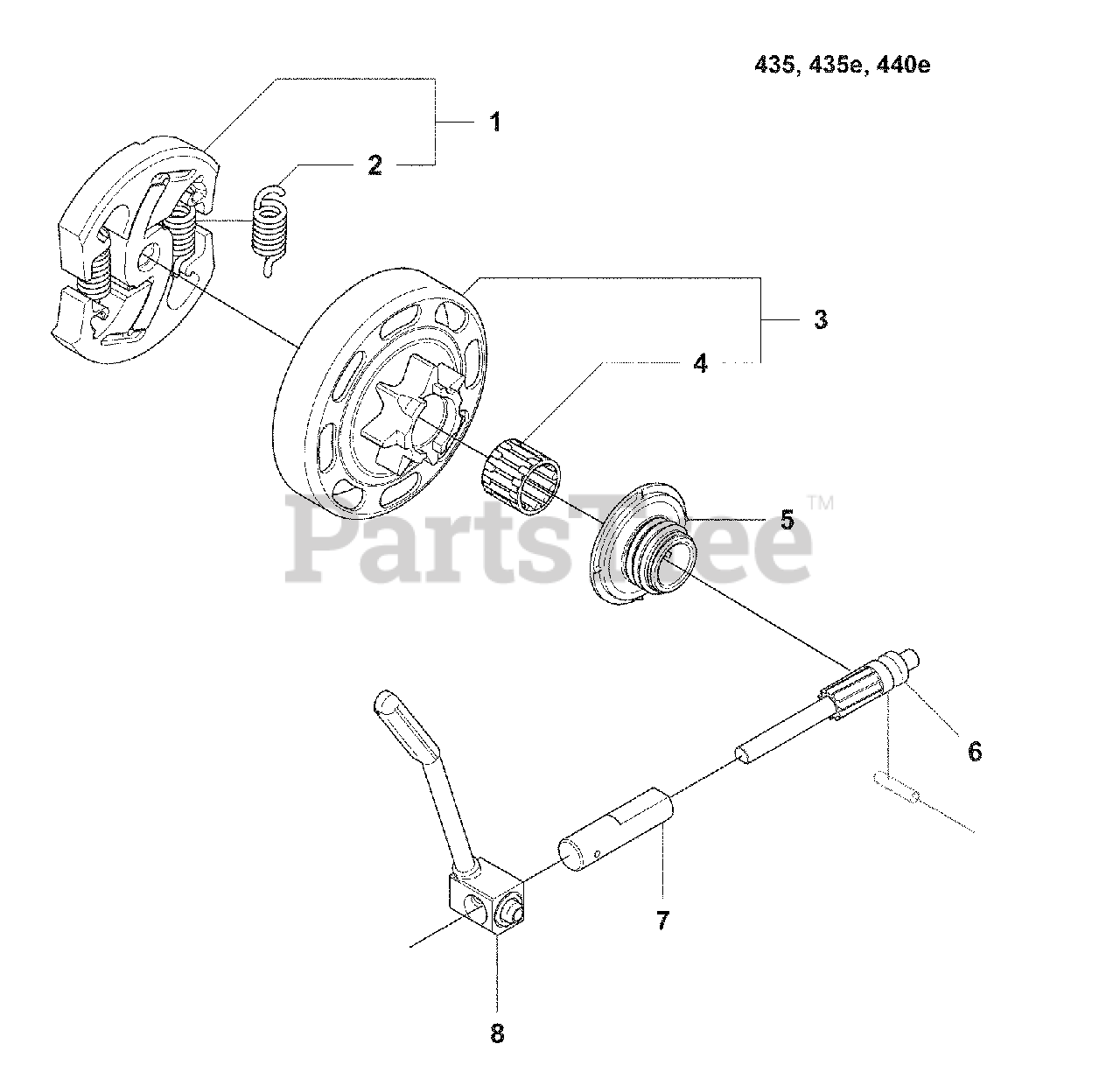 Husqvarna 440 e Husqvarna Chainsaw (200805) Clutch / Oiler Parts