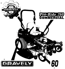 992221 Pro Ride 260 Gravely Pro Ride 60 Zero Turn Mower 31hp Kawasaki SN 000101 Above Parts Lookup with Diagrams PartsTree