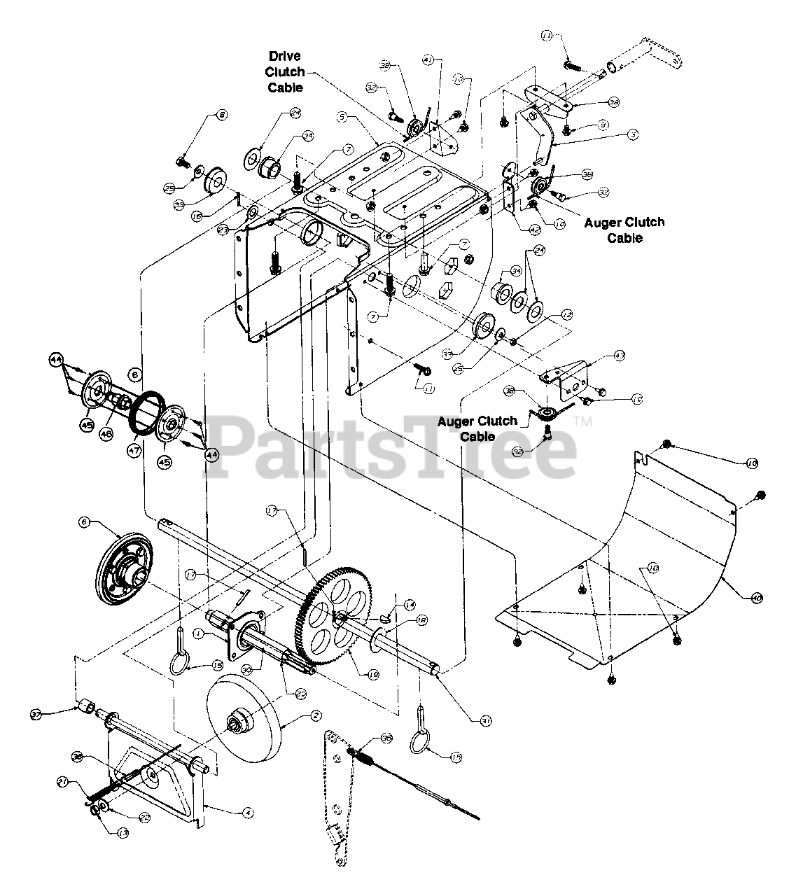 YardMan 31AE633E401 YardMan Snow Thrower (1999) Frame Assembly