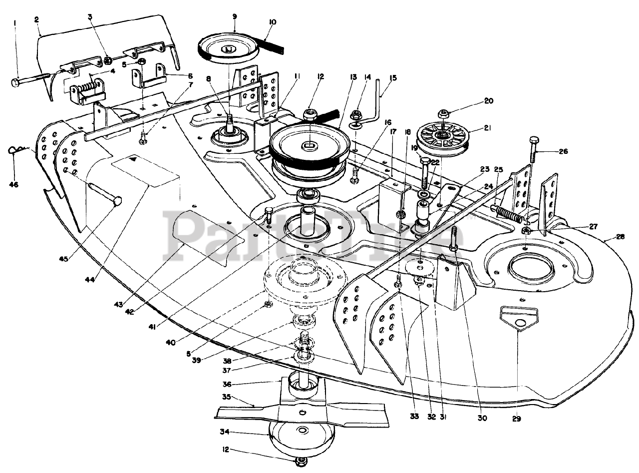Toro 30111 Toro ProLine WalkBehind Mower, Gear Drive, 11hp (SN 005000001 005999999) (1985