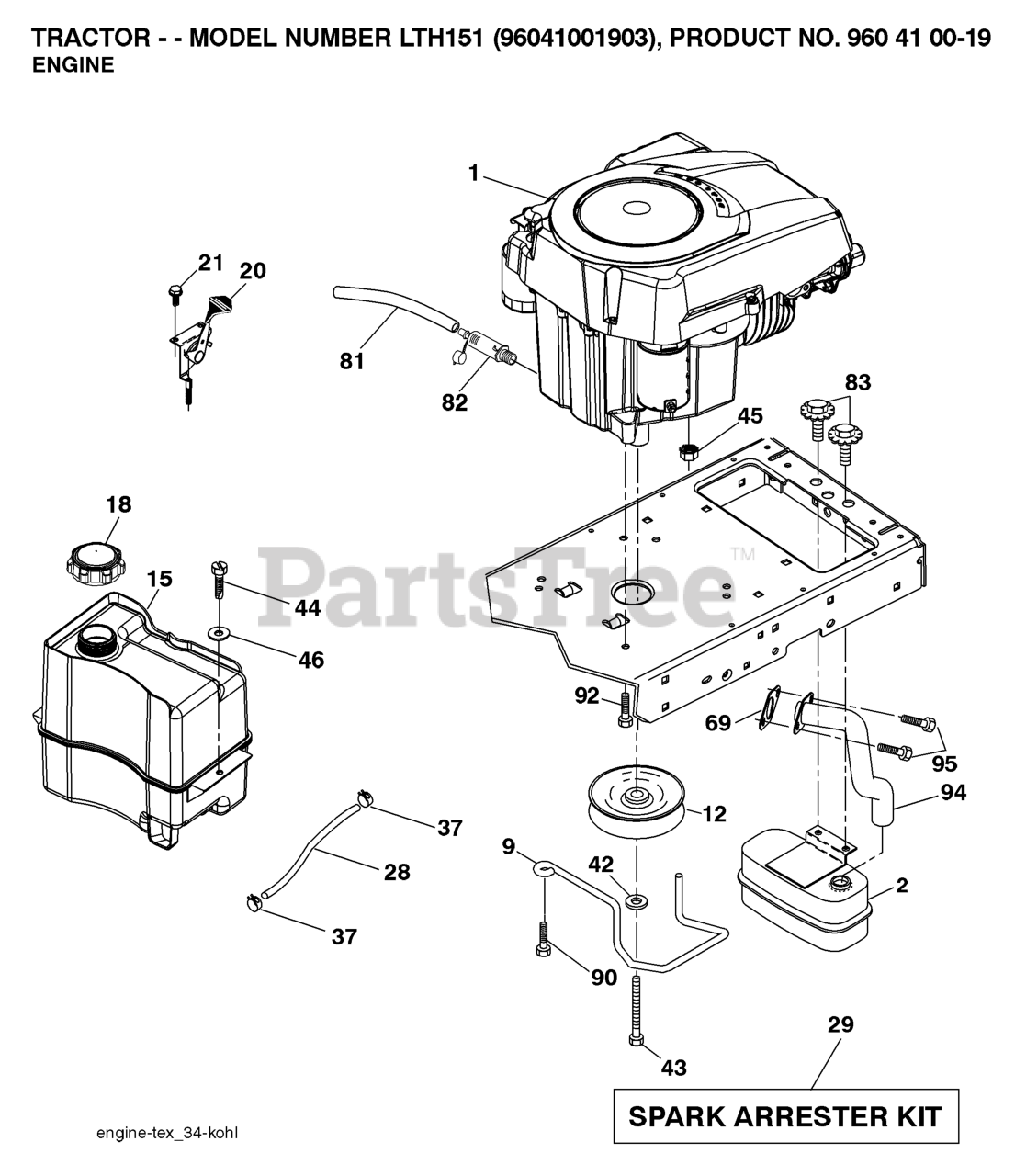 Courroie LT-LTH 36 Pouces Pour Tracteur De Pelouse HUSQVARNA AYP 12
