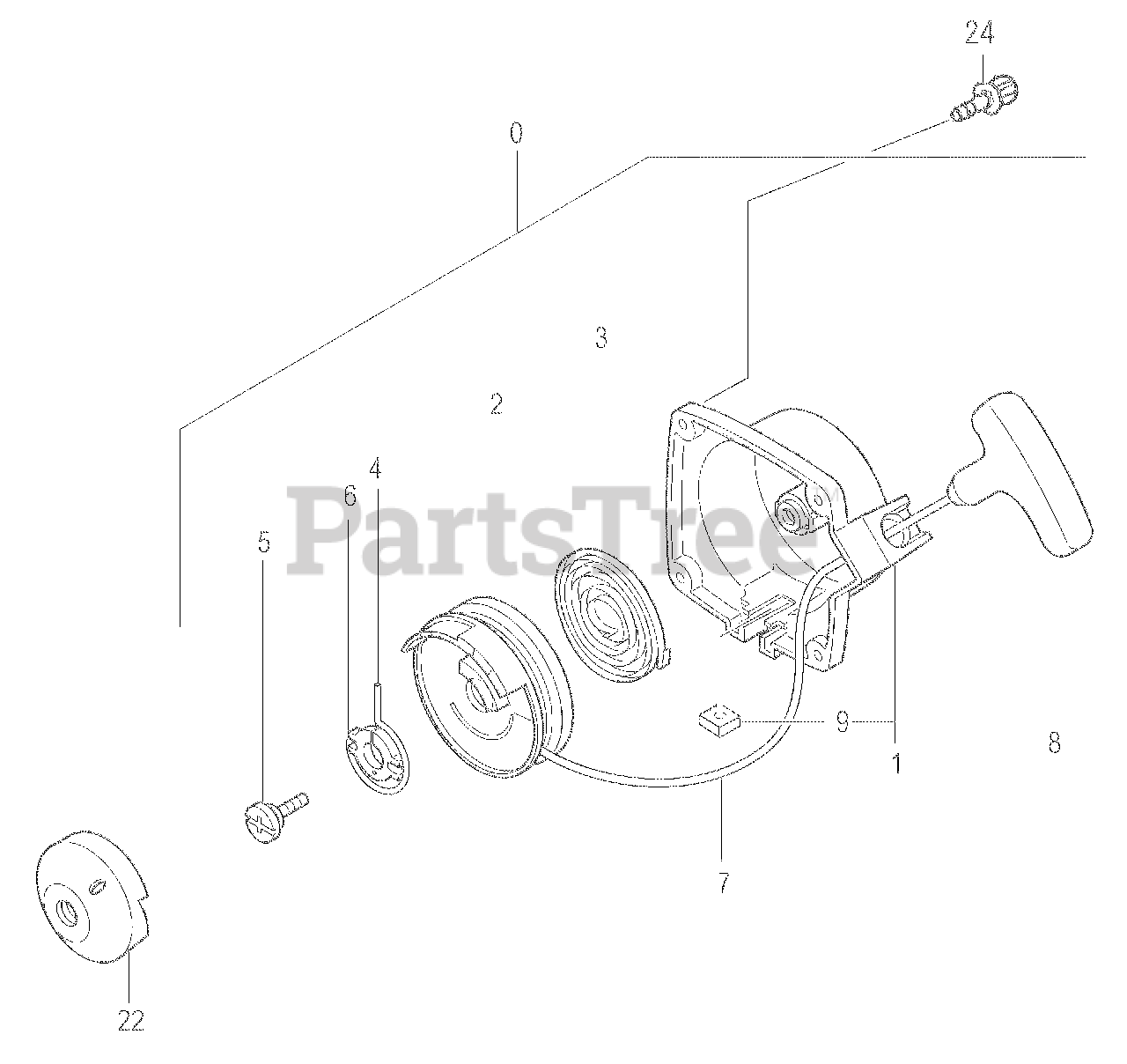 Tanaka TBC280PF Tanaka String Trimmer Starter Parts Lookup with