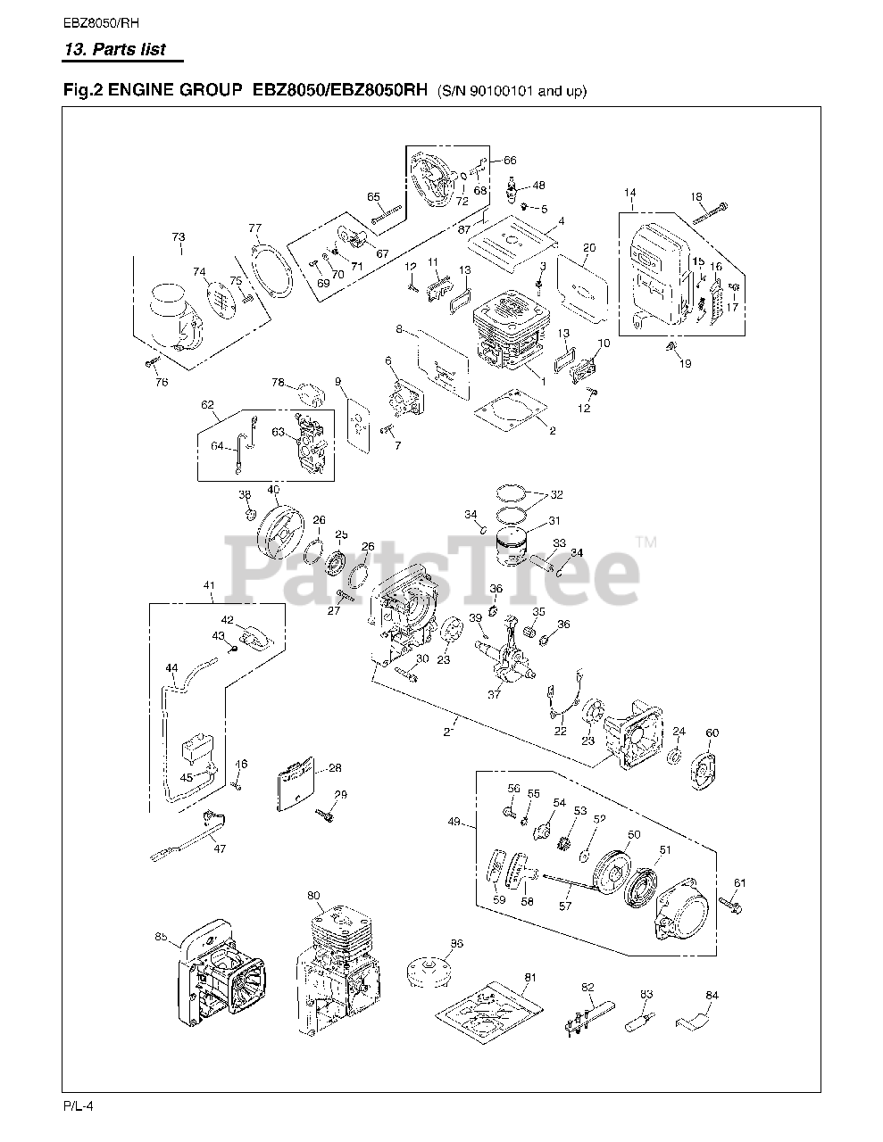 Redmax Ebz8550 Parts Diagram