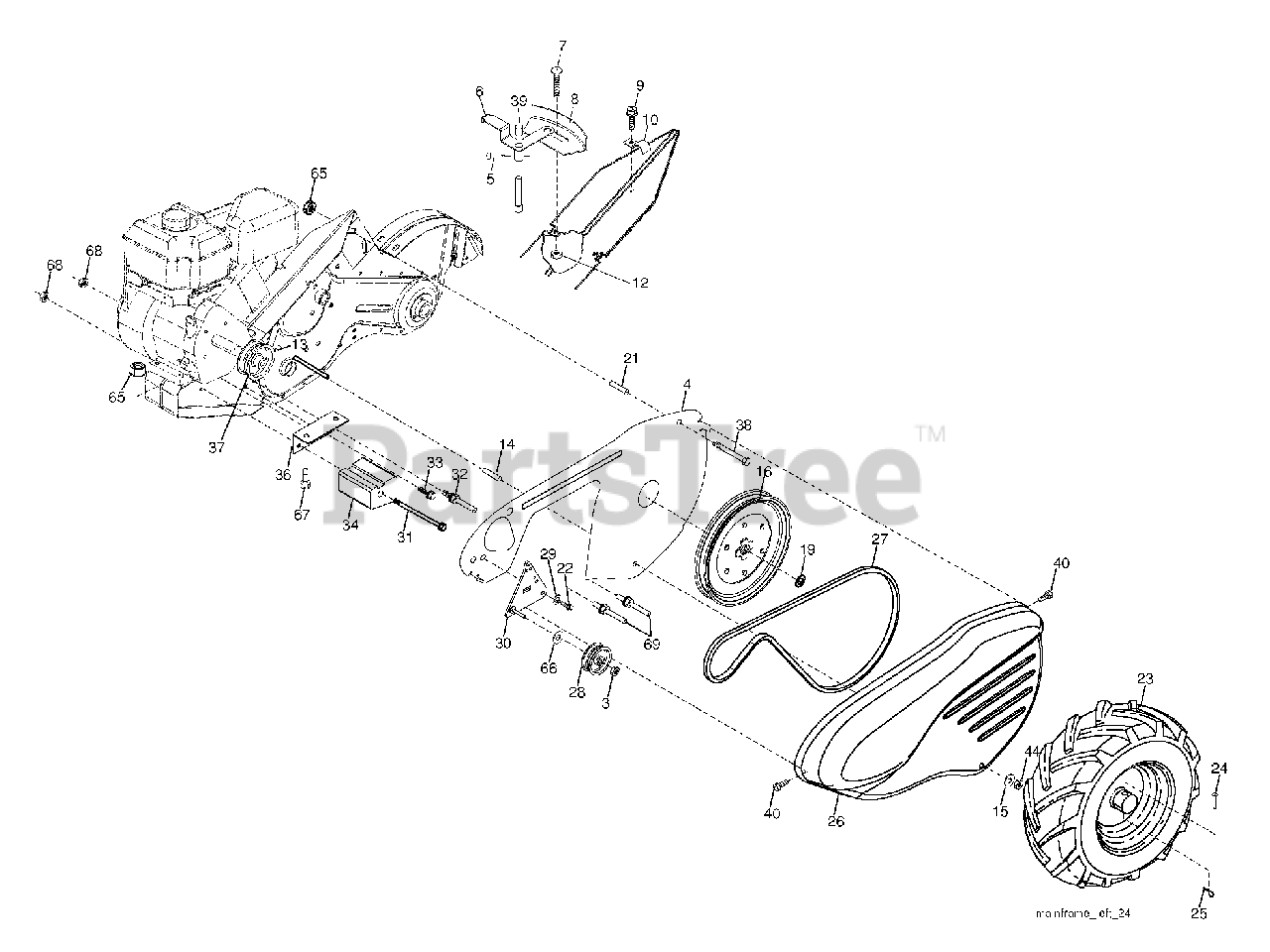 Husqvarna Drt 900 H 960930012 02 Husqvarna Rear Tine Tiller 2011