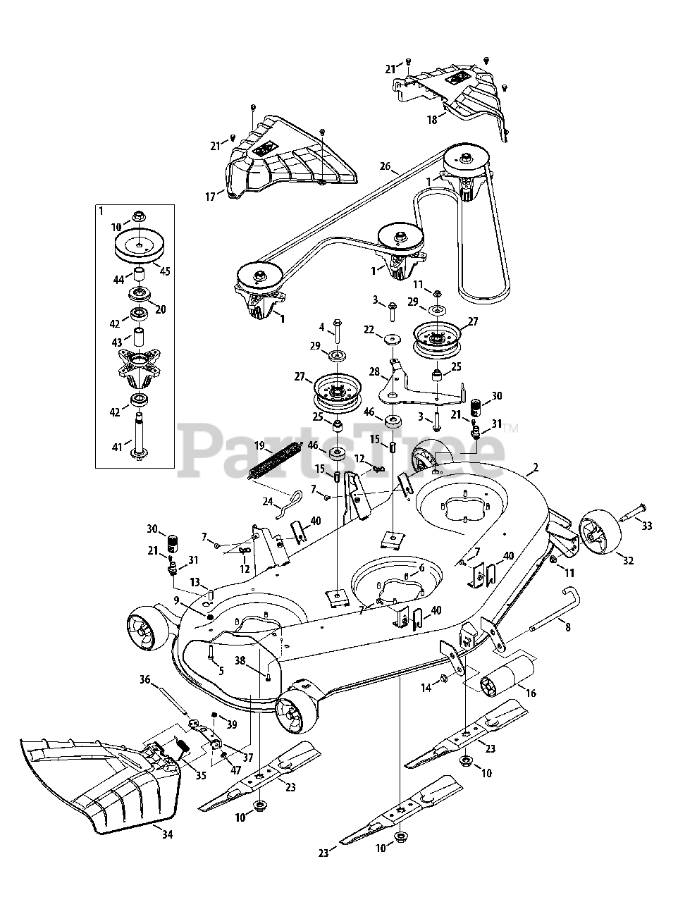 Troy bilt 50 inch deck cheap