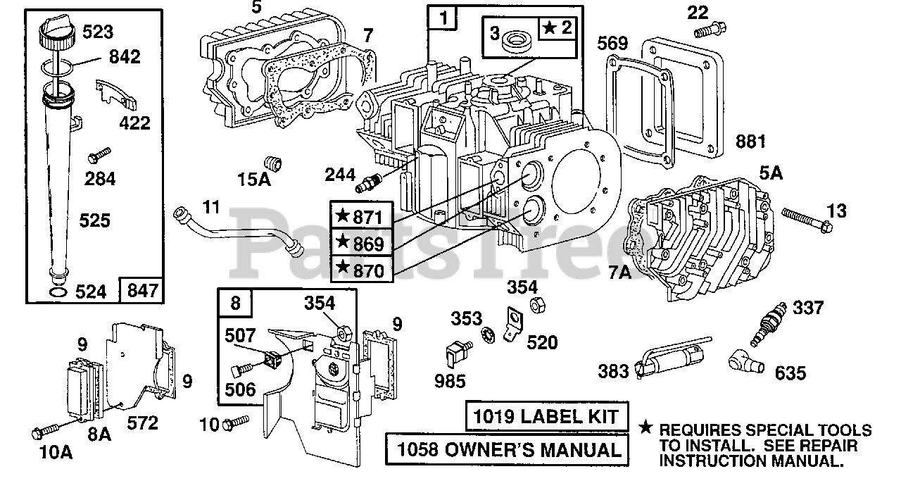 Briggs & Stratton 402707124001 Briggs & Stratton Vertical Engine