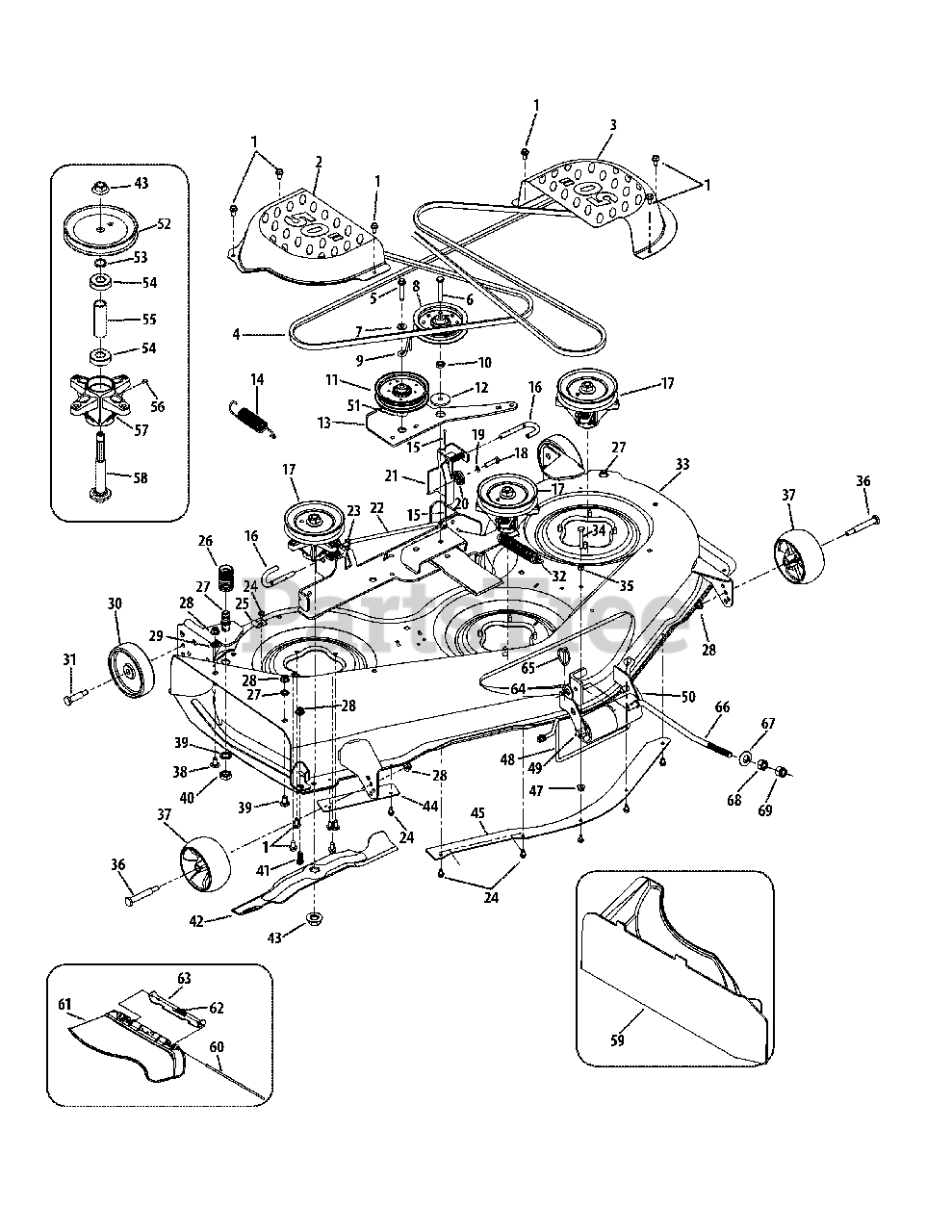 Cub cadet ltx best sale 1050 drive belt diagram