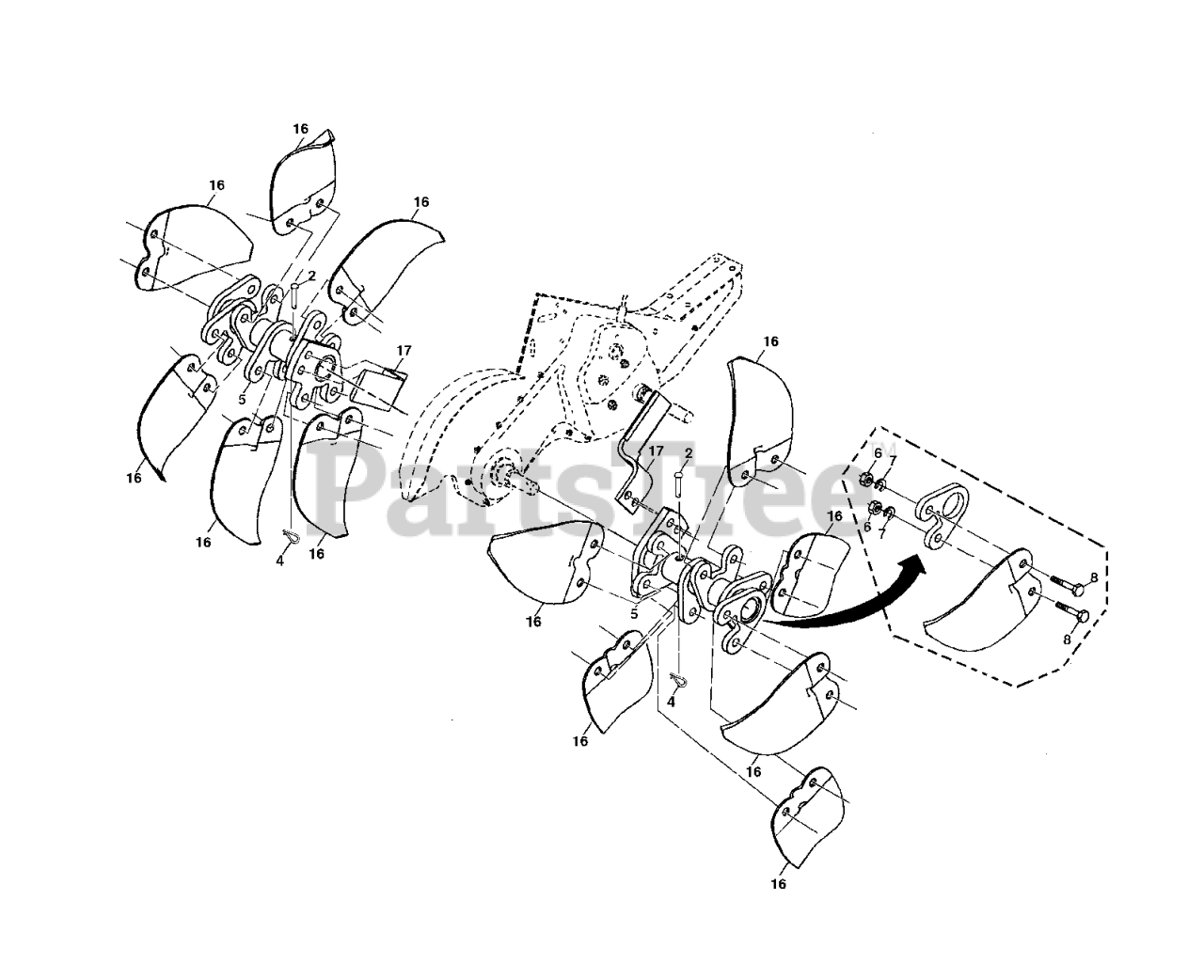 Husqvarna TR 430 (96091001801) Husqvarna RearTine Tiller (201009