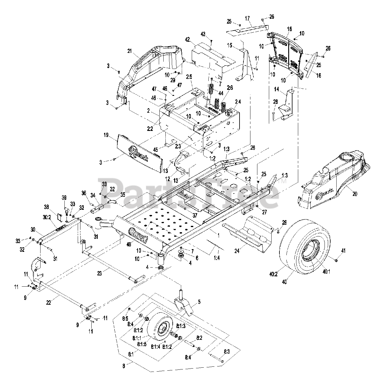 Exmark QST22BE482 Exmark 48" Quest ZeroTurn Mower, 22hp Briggs