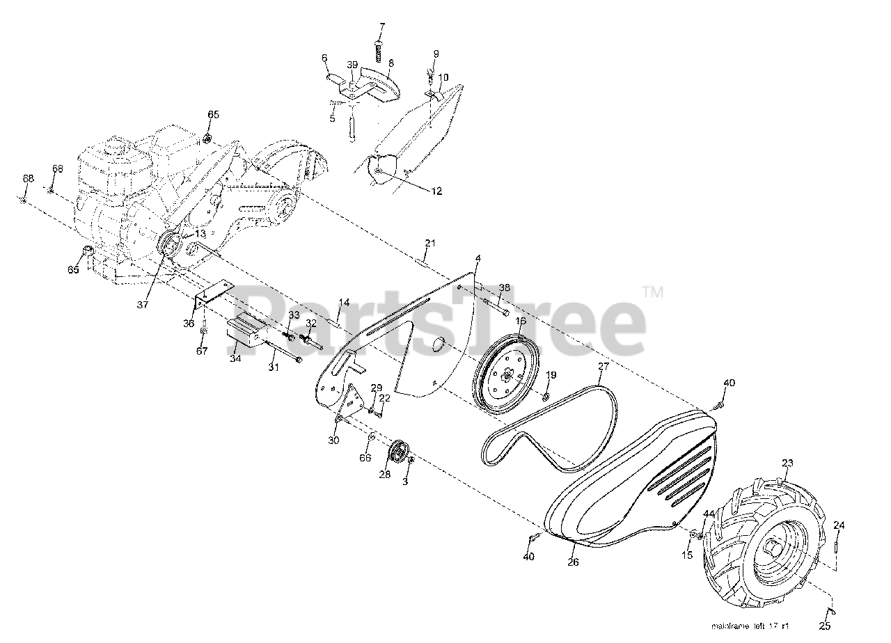 Husqvarna Drt 900 960930008 00 Husqvarna Rear Tine Tiller 2009 04