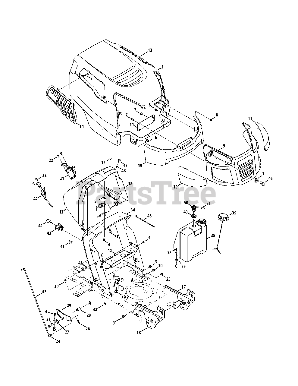 Craftsman 247.288841 13AJ78SS099 Craftsman LT2000 Lawn Tractor