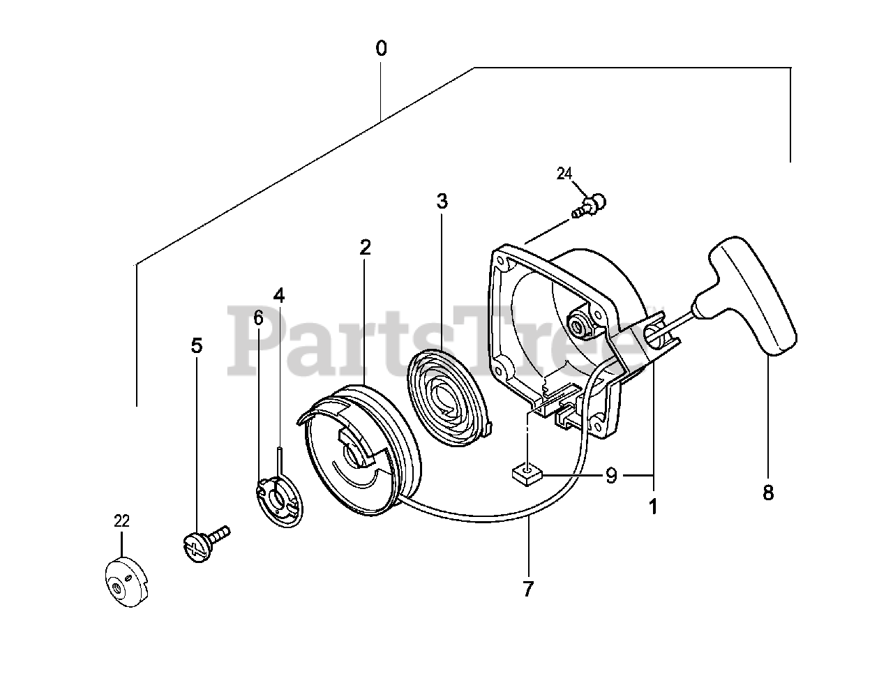 Tanaka TPH260PF Tanaka Pole Hedge Trimmer Starter Parts Lookup with