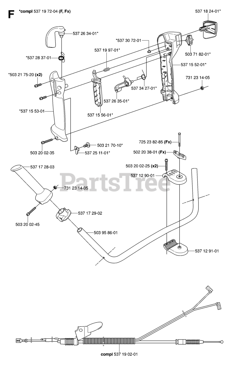 Husqvarna 343 F Husqvarna Brush Cutter (SN 20064000001 20081800000