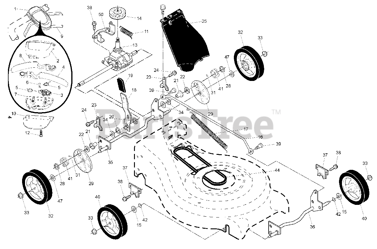 Husqvarna walk deals behind mower parts